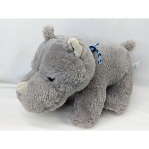 BJ Toys Gray Rhino Plush 7 Inch Bandana 2019 Stuffed Animal Toy